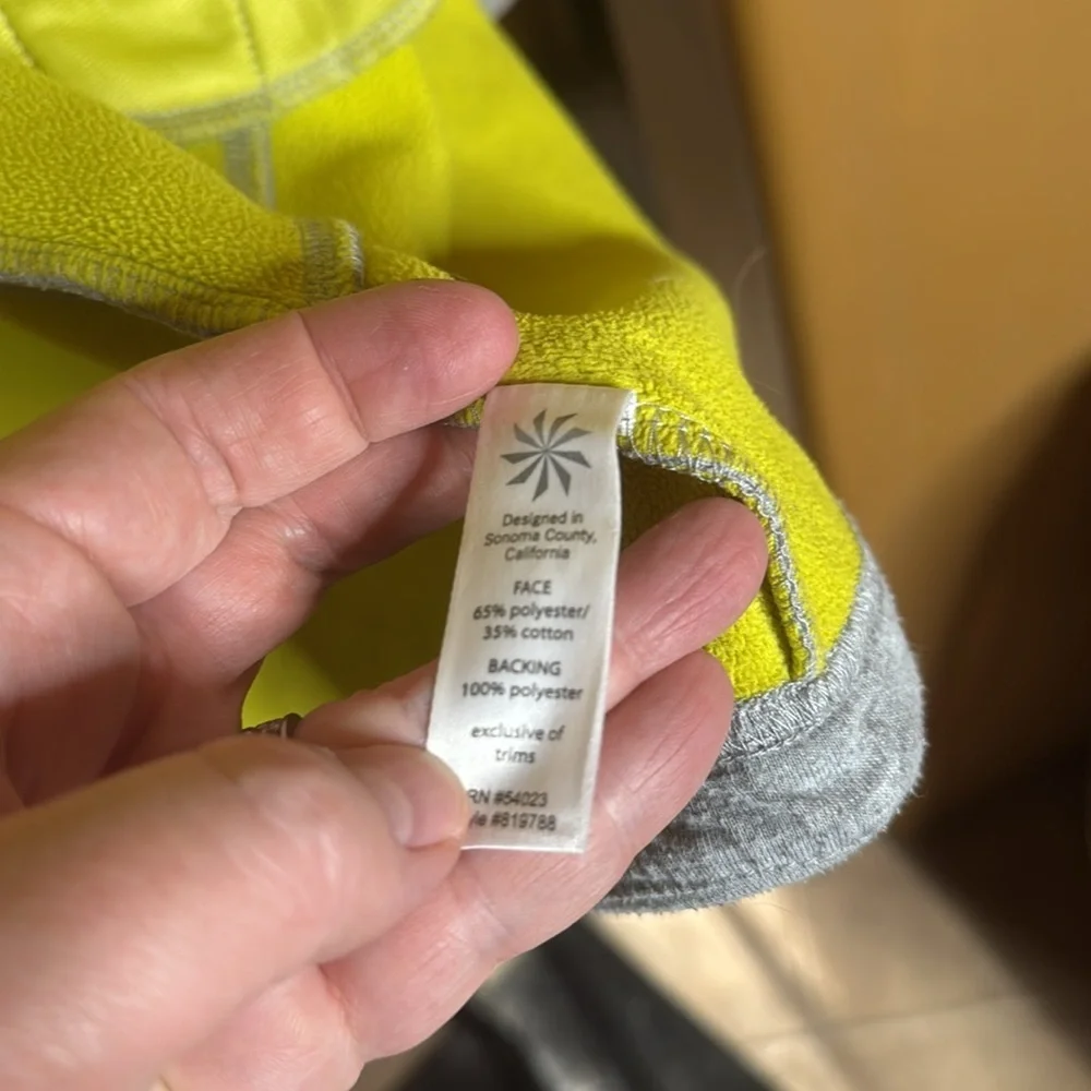 Athleta Grey Long Zip Up Fleece Sweatshirt Hoodie Jacket Size Large - Picture 11 of 12